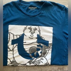 True Religion Blue Graphic T-Shirt, Women’s Sz M